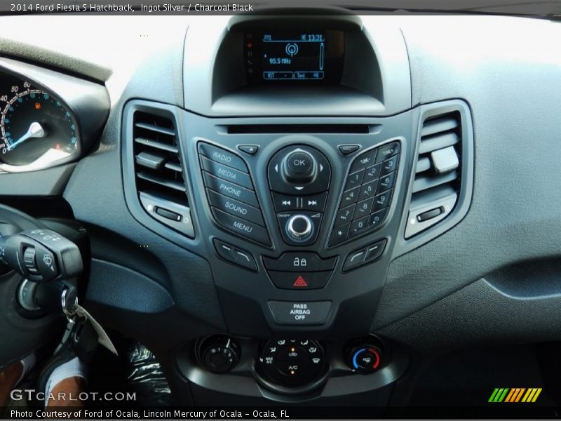Ingot Silver / Charcoal Black 2014 Ford Fiesta S Hatchback