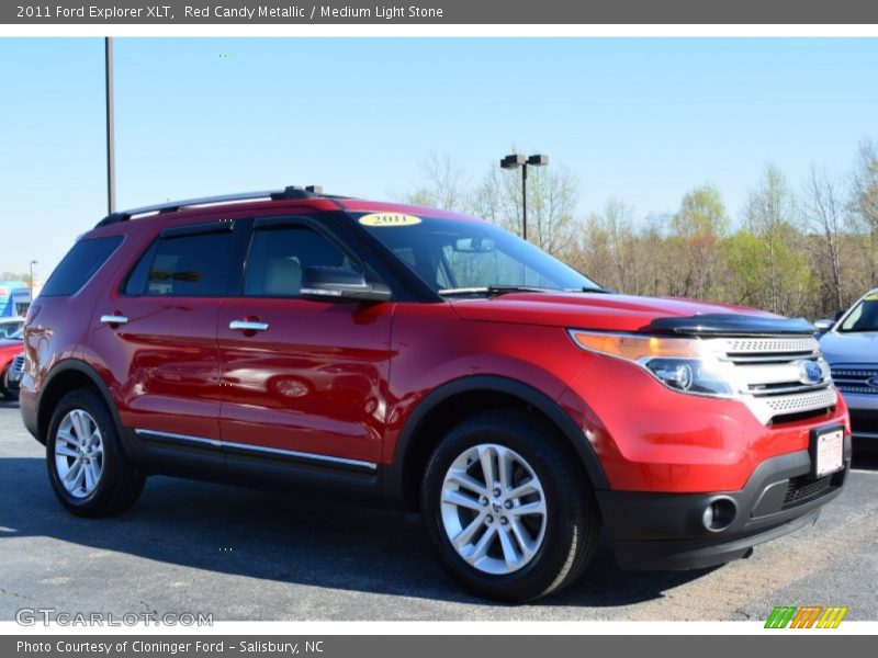 Red Candy Metallic / Medium Light Stone 2011 Ford Explorer XLT