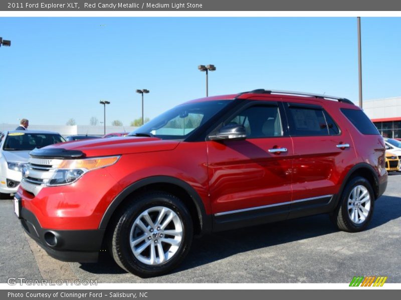 Red Candy Metallic / Medium Light Stone 2011 Ford Explorer XLT