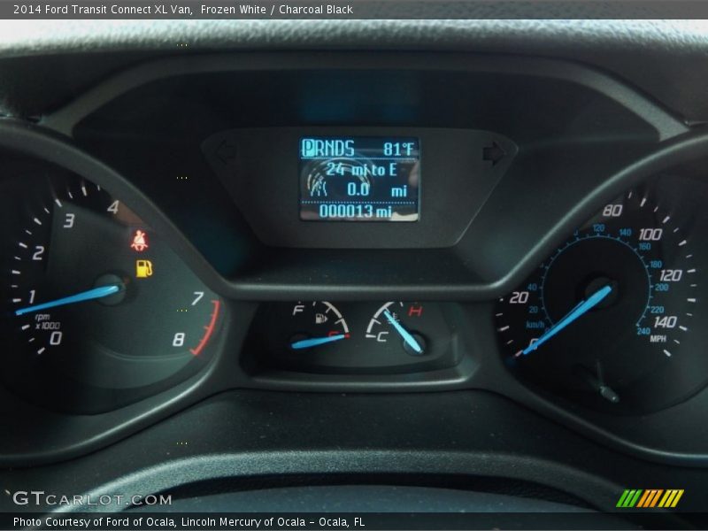 Frozen White / Charcoal Black 2014 Ford Transit Connect XL Van