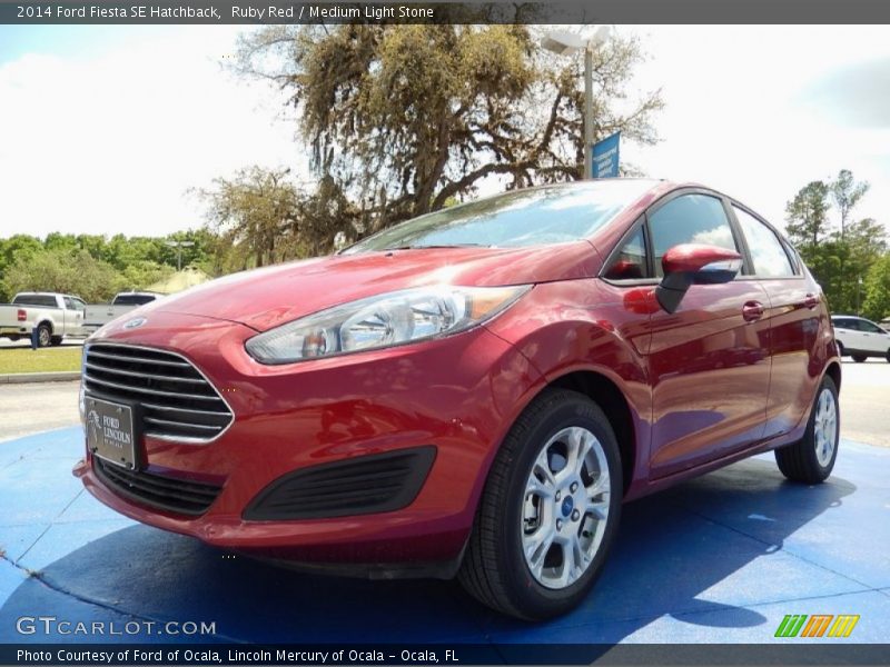 Ruby Red / Medium Light Stone 2014 Ford Fiesta SE Hatchback
