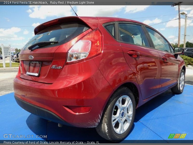 Ruby Red / Medium Light Stone 2014 Ford Fiesta SE Hatchback