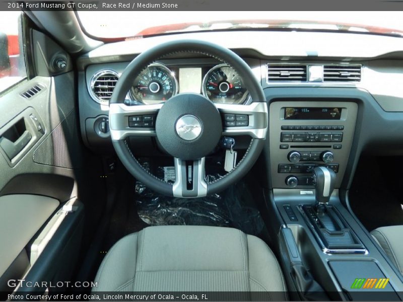 Race Red / Medium Stone 2014 Ford Mustang GT Coupe