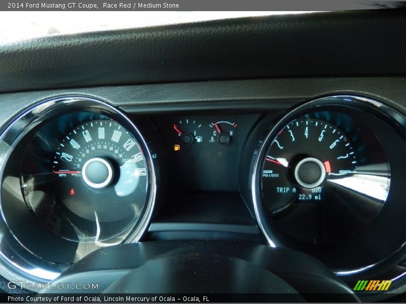 Race Red / Medium Stone 2014 Ford Mustang GT Coupe