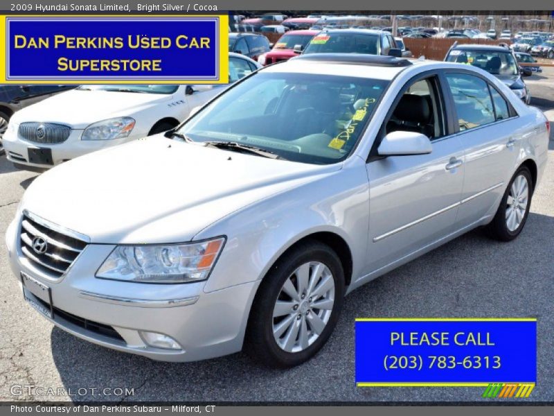 Bright Silver / Cocoa 2009 Hyundai Sonata Limited