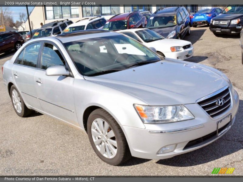 Bright Silver / Cocoa 2009 Hyundai Sonata Limited