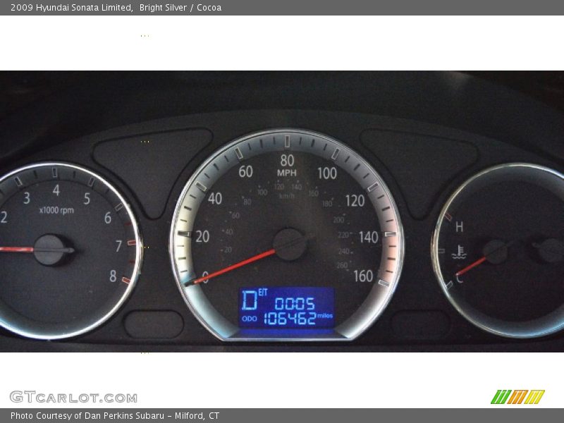 Bright Silver / Cocoa 2009 Hyundai Sonata Limited