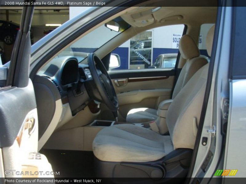 Platinum Sage / Beige 2008 Hyundai Santa Fe GLS 4WD