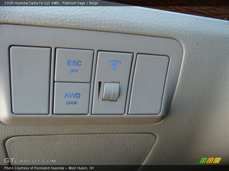 Platinum Sage / Beige 2008 Hyundai Santa Fe GLS 4WD