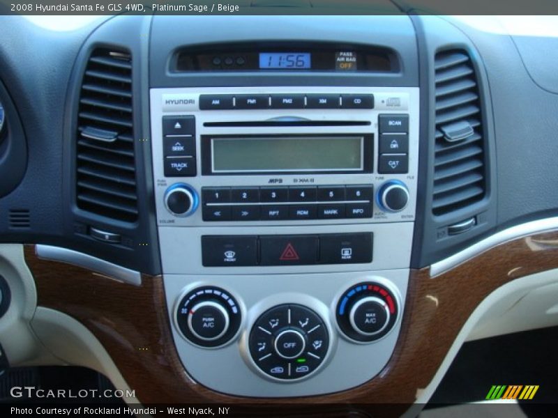 Platinum Sage / Beige 2008 Hyundai Santa Fe GLS 4WD