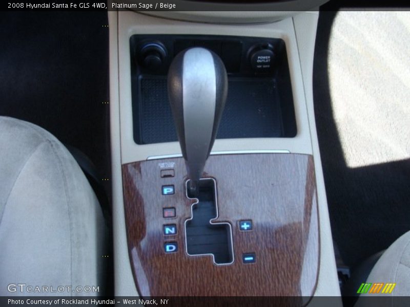 Platinum Sage / Beige 2008 Hyundai Santa Fe GLS 4WD