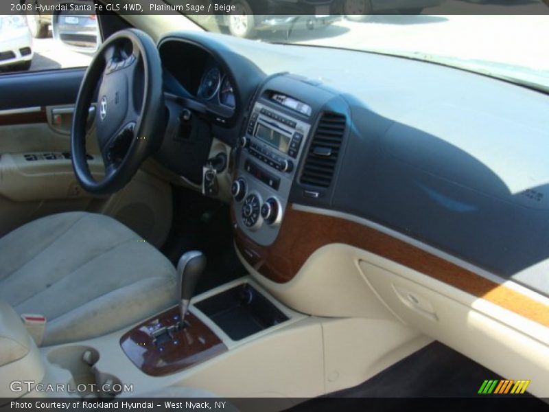 Platinum Sage / Beige 2008 Hyundai Santa Fe GLS 4WD