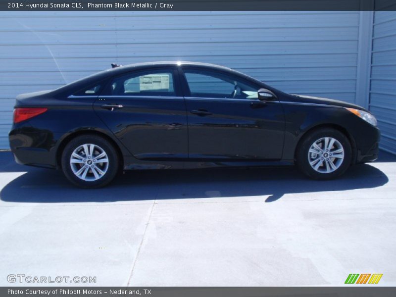 Phantom Black Metallic / Gray 2014 Hyundai Sonata GLS