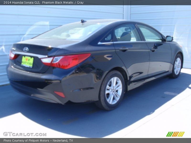 Phantom Black Metallic / Gray 2014 Hyundai Sonata GLS