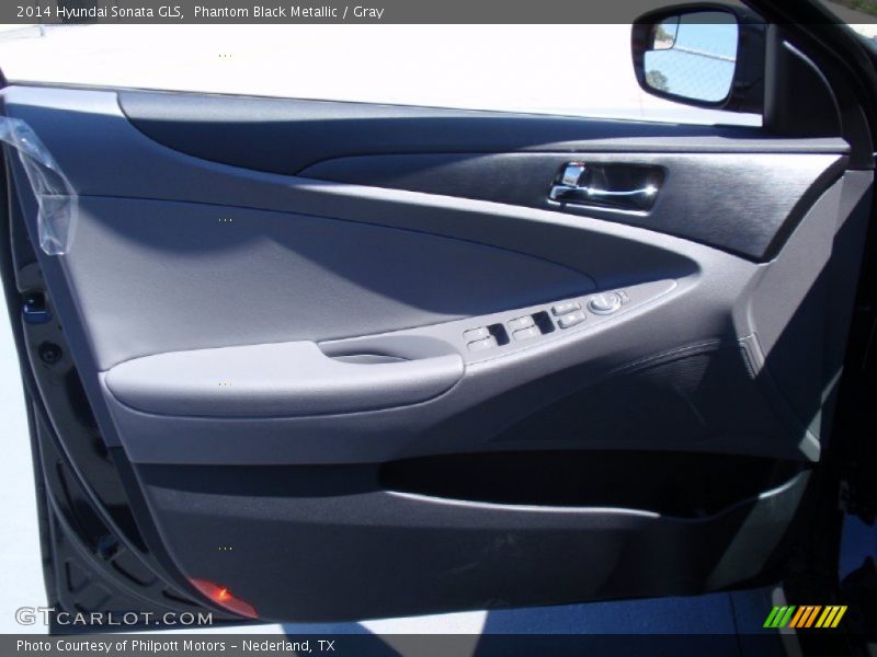 Phantom Black Metallic / Gray 2014 Hyundai Sonata GLS