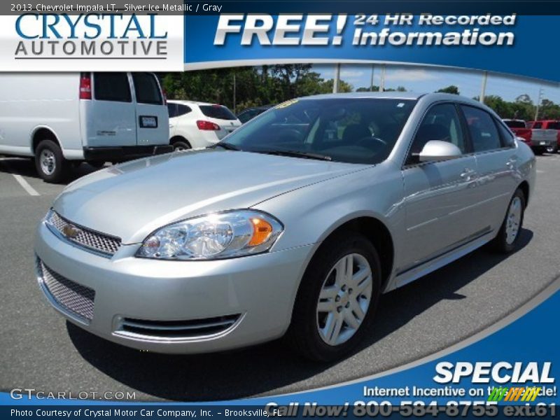 Silver Ice Metallic / Gray 2013 Chevrolet Impala LT