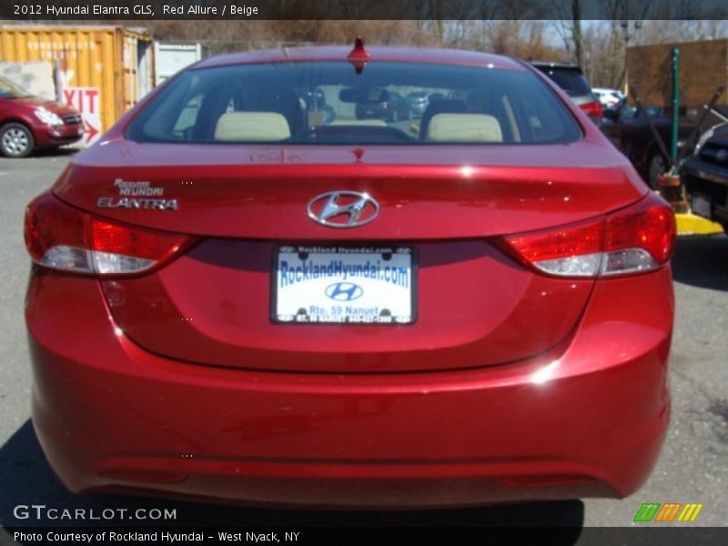 Red Allure / Beige 2012 Hyundai Elantra GLS