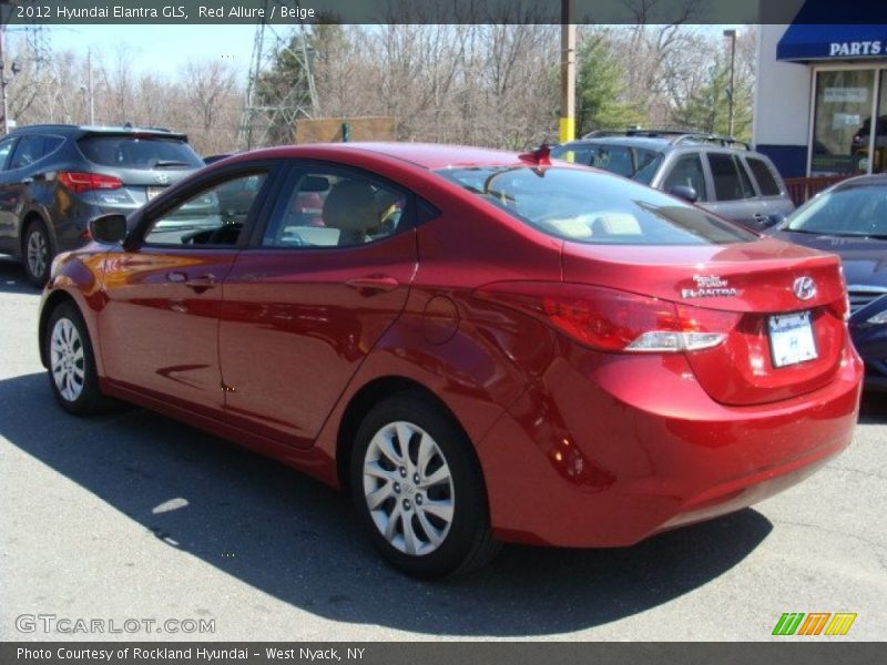 Red Allure / Beige 2012 Hyundai Elantra GLS