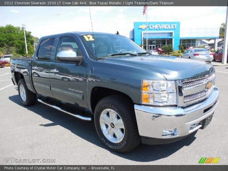 Blue Topaz Metallic / Light Titanium/Dark Titanium 2012 Chevrolet Silverado 1500 LT Crew Cab 4x4