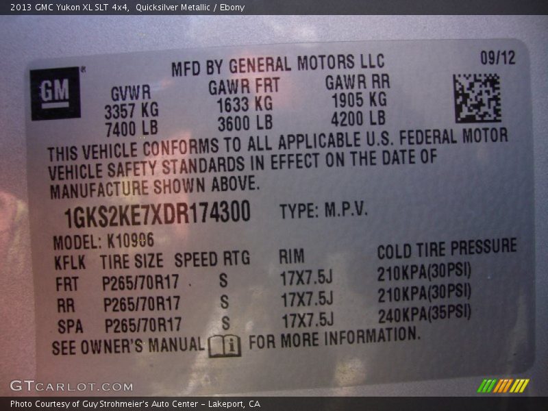 Quicksilver Metallic / Ebony 2013 GMC Yukon XL SLT 4x4