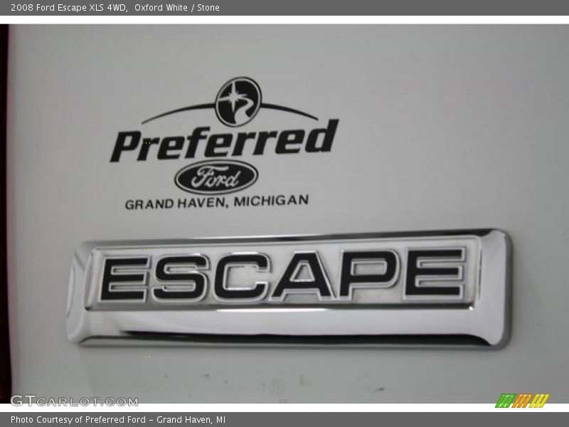Oxford White / Stone 2008 Ford Escape XLS 4WD