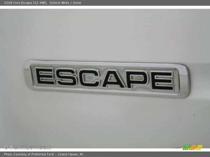 Oxford White / Stone 2008 Ford Escape XLS 4WD
