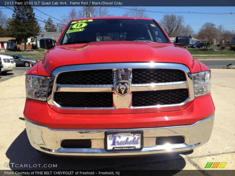 Flame Red / Black/Diesel Gray 2013 Ram 1500 SLT Quad Cab 4x4