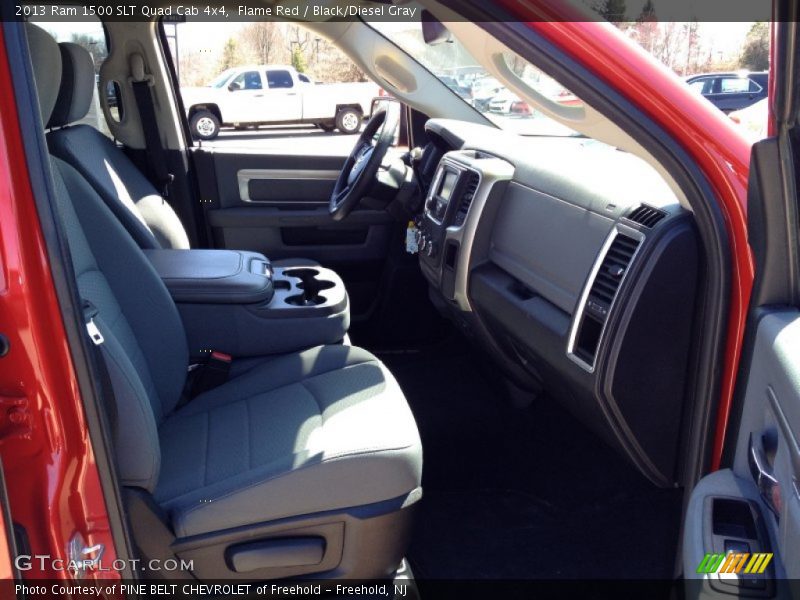 Flame Red / Black/Diesel Gray 2013 Ram 1500 SLT Quad Cab 4x4