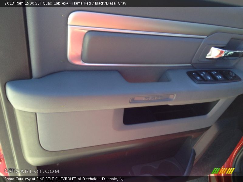 Flame Red / Black/Diesel Gray 2013 Ram 1500 SLT Quad Cab 4x4
