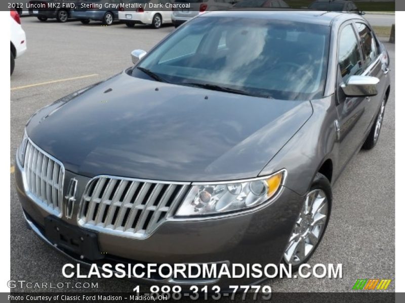 Sterling Gray Metallic / Dark Charcoal 2012 Lincoln MKZ FWD