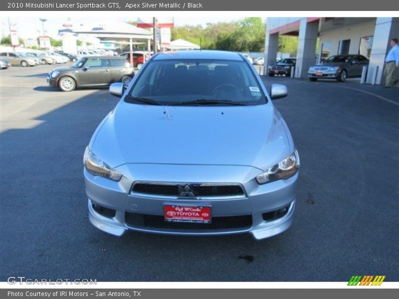 Apex Silver Metallic / Black 2010 Mitsubishi Lancer Sportback GTS