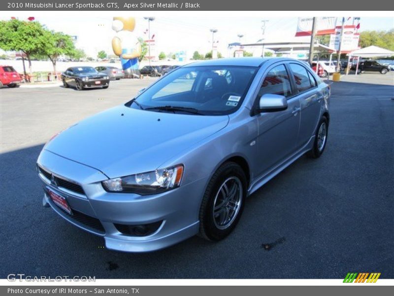 Apex Silver Metallic / Black 2010 Mitsubishi Lancer Sportback GTS