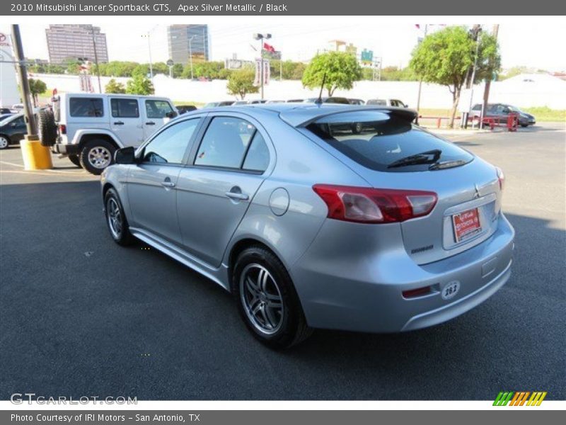 Apex Silver Metallic / Black 2010 Mitsubishi Lancer Sportback GTS