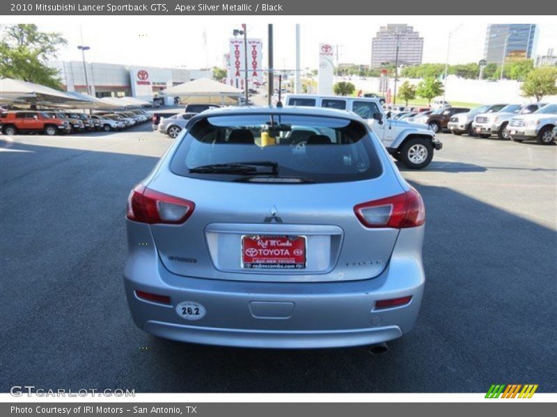 Apex Silver Metallic / Black 2010 Mitsubishi Lancer Sportback GTS