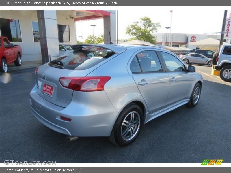Apex Silver Metallic / Black 2010 Mitsubishi Lancer Sportback GTS