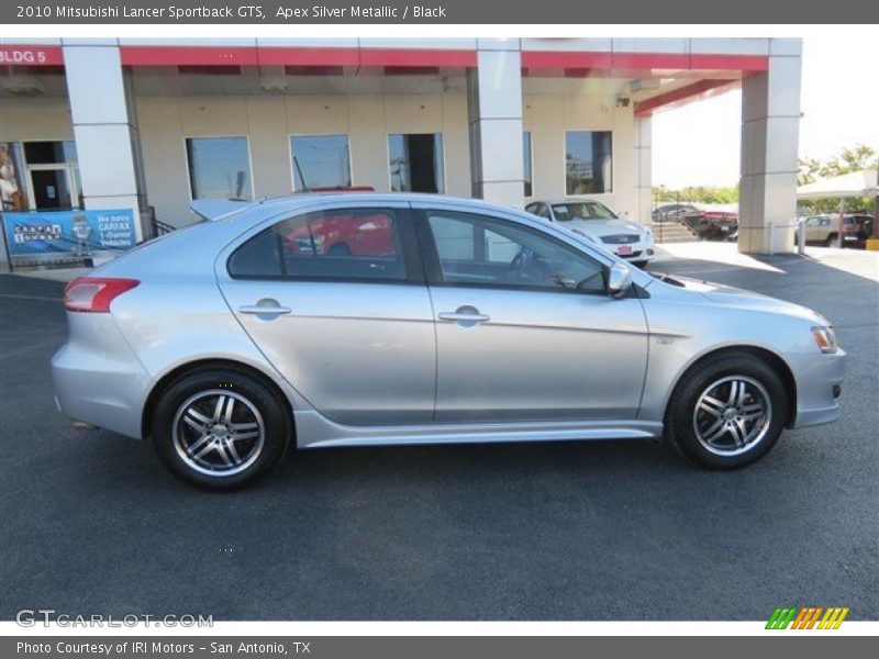 Apex Silver Metallic / Black 2010 Mitsubishi Lancer Sportback GTS