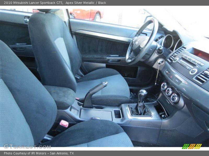 Apex Silver Metallic / Black 2010 Mitsubishi Lancer Sportback GTS