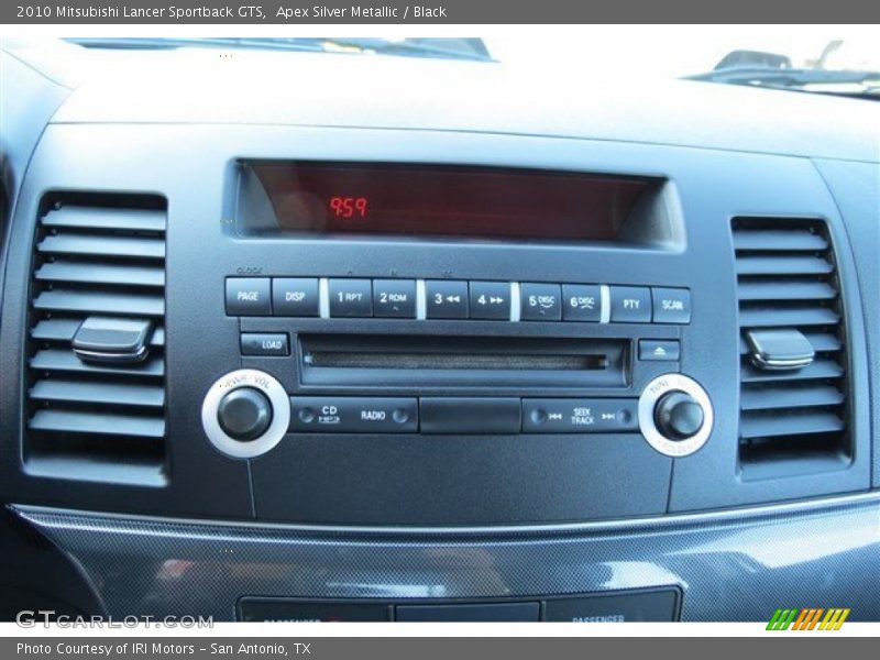 Apex Silver Metallic / Black 2010 Mitsubishi Lancer Sportback GTS