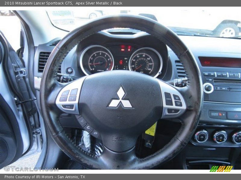 Apex Silver Metallic / Black 2010 Mitsubishi Lancer Sportback GTS