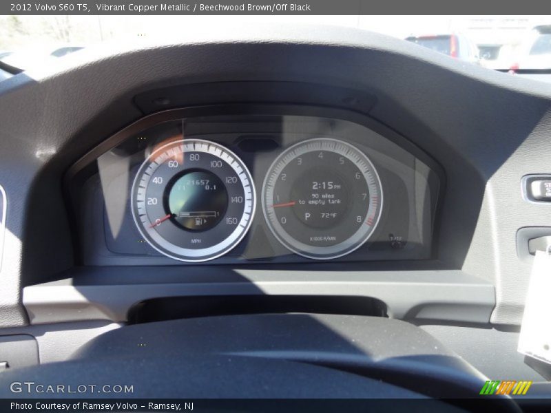 Vibrant Copper Metallic / Beechwood Brown/Off Black 2012 Volvo S60 T5