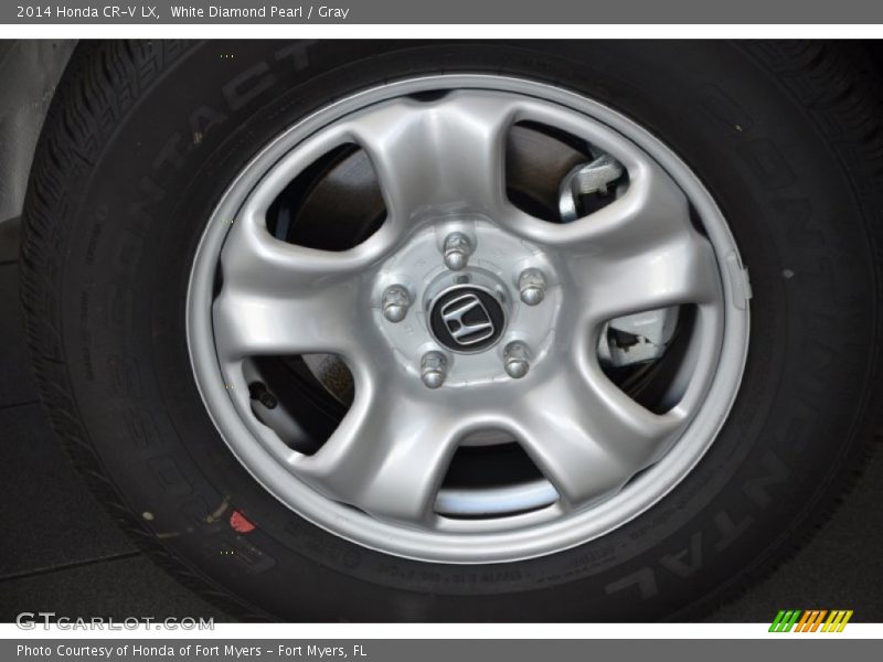 White Diamond Pearl / Gray 2014 Honda CR-V LX