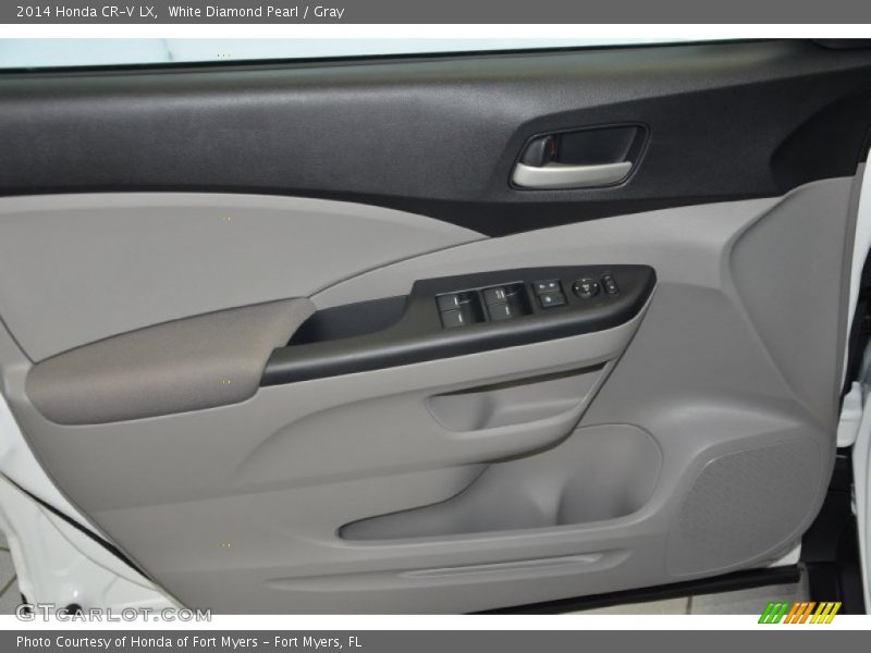 White Diamond Pearl / Gray 2014 Honda CR-V LX