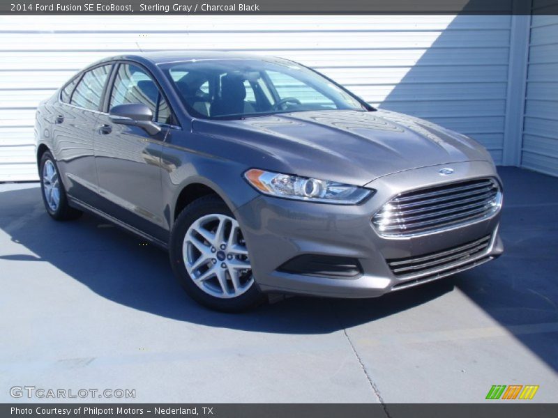 Sterling Gray / Charcoal Black 2014 Ford Fusion SE EcoBoost