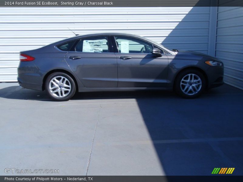 Sterling Gray / Charcoal Black 2014 Ford Fusion SE EcoBoost