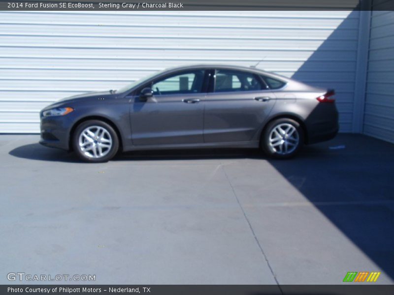 Sterling Gray / Charcoal Black 2014 Ford Fusion SE EcoBoost