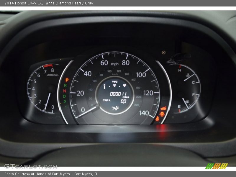 White Diamond Pearl / Gray 2014 Honda CR-V LX