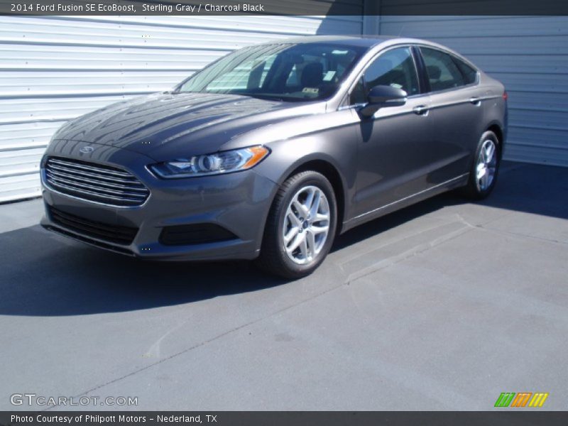 Sterling Gray / Charcoal Black 2014 Ford Fusion SE EcoBoost