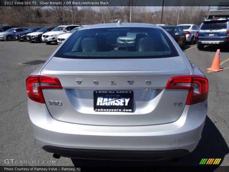 Silver Metallic / Off Black/Anthracite Black 2012 Volvo S60 T5