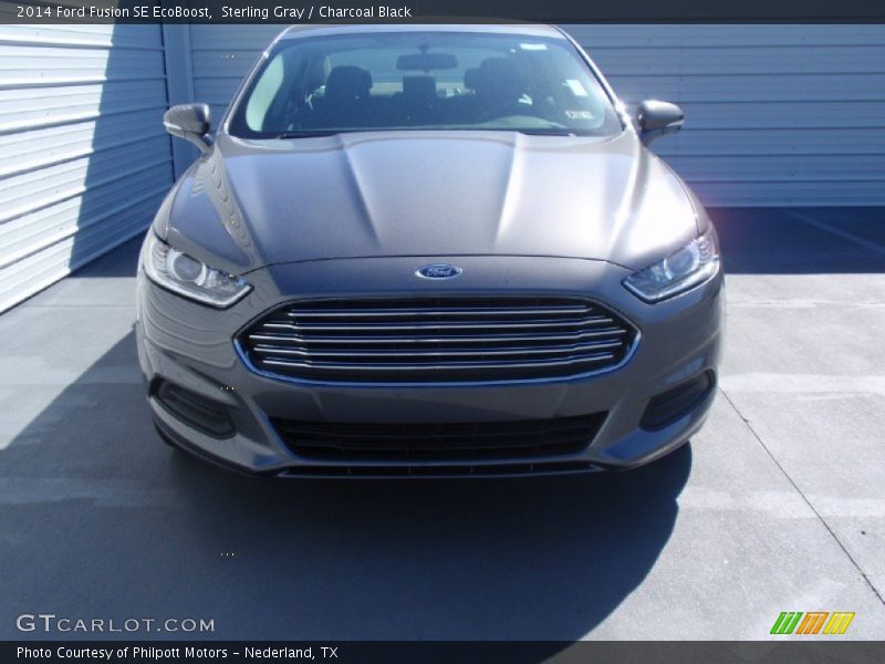 Sterling Gray / Charcoal Black 2014 Ford Fusion SE EcoBoost