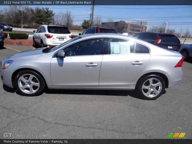 Silver Metallic / Off Black/Anthracite Black 2012 Volvo S60 T5